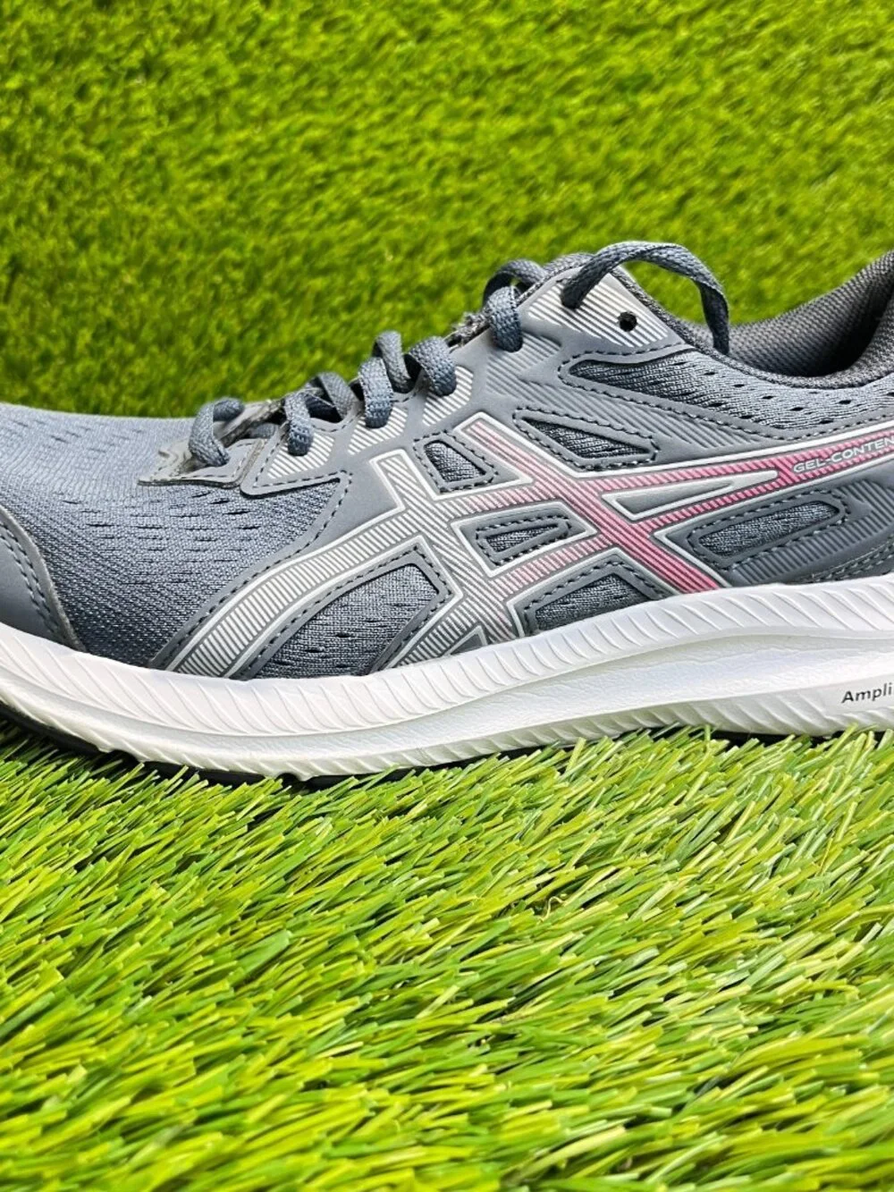Asics Gel-Contend 8 Womens Size 8 Gray White Athletic Running Shoes Sneakers